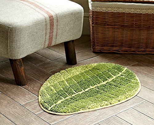 KingFly Green leaf Shaped Rug Mat M-45*75CM: Amazon.co.uk: Kitchen & Home