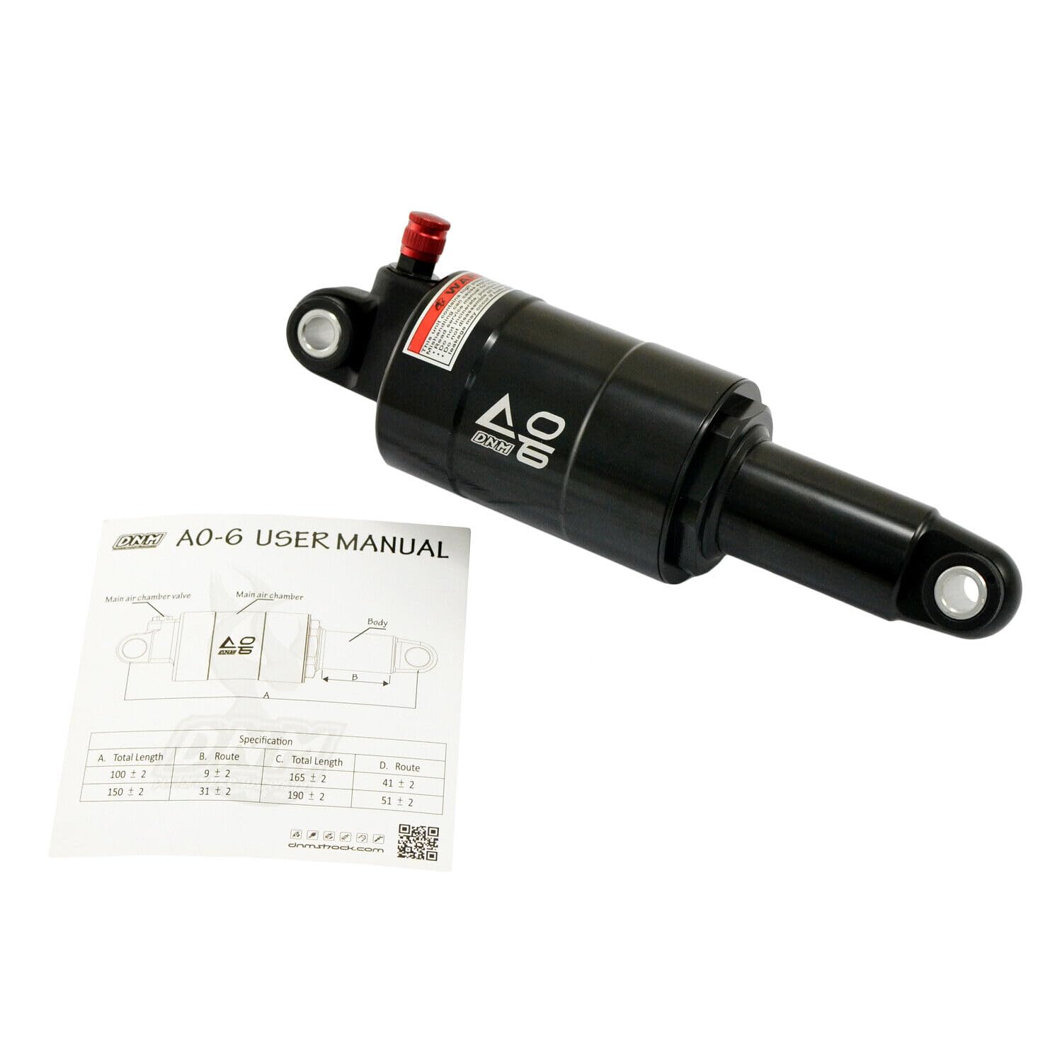 DNM AO-6 New Model with Air Chamber Vavle Mountain Bike Air Rear Shock 165 x 41mm, ST2442