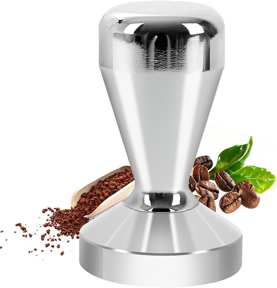 Espresso Coffee Tamper 51mm , Hereubuy Stainless Steel Barista Espresso Coffee Bean Press