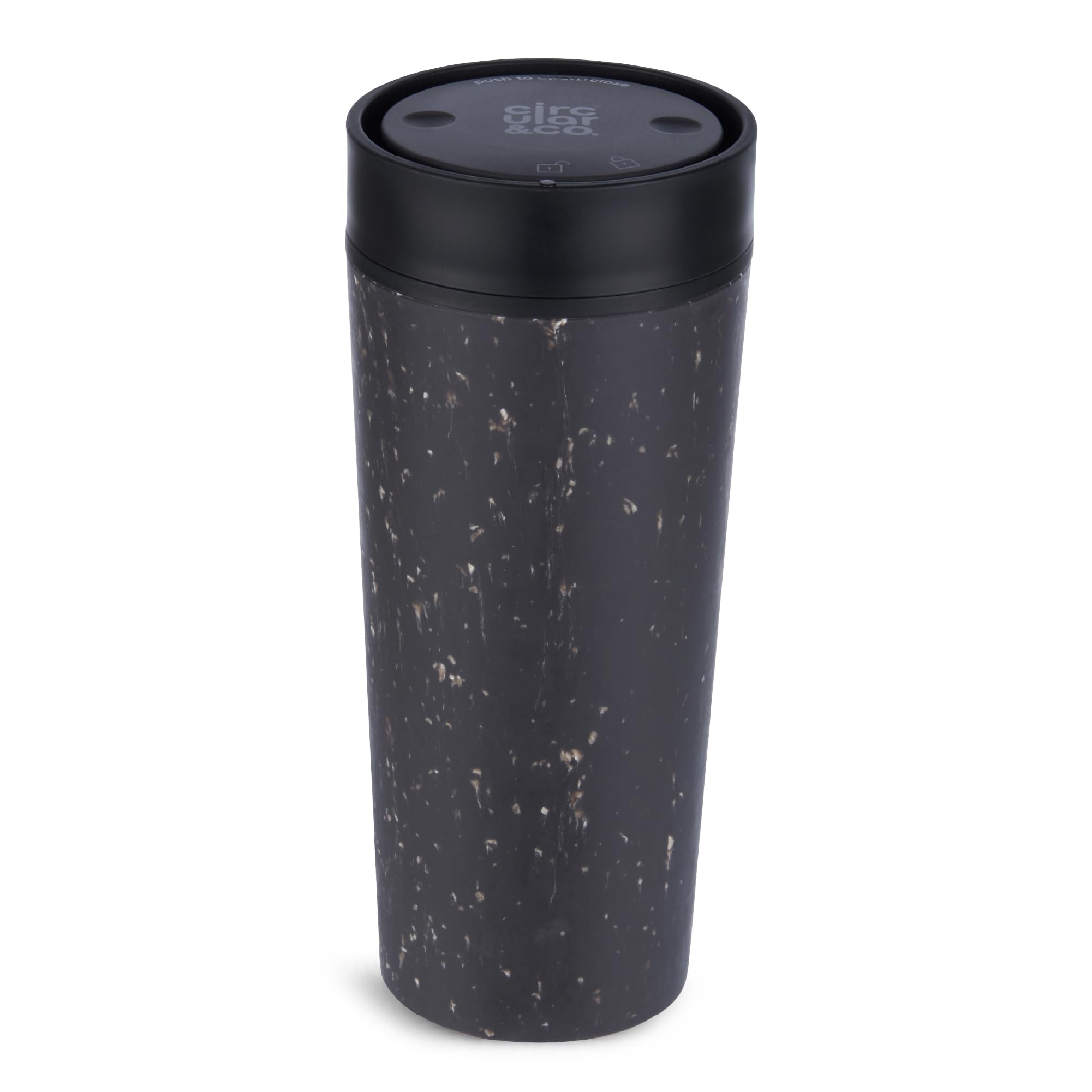 Circular & Co Pre 2026 (Previous Generation) Reusable Coffee Cup - 12oz/340ml - 100% Leakproof & Lockable - Push Top, One Hand Open, 360 Drinking - Recyclable - BPA Free - Dishwasher Safe