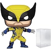 POP Marvel: Deadpool & Wolverine Movie - Wolverine Funko Vinyl Figure (Bundled with Compatible Box Protector Case), Multicolor, 3.75 inches