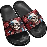 GETELINSENG Womens Slide Sandals Slip on Slippers Casual Pool Shower Slippers Soft Sole Flat Slides Lightweight