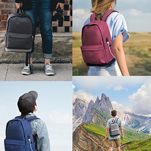 Vancropak Student Bookbag,Durable School Laptop Backpack with USB