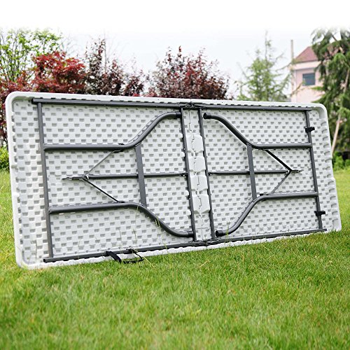Soogo 6' Folding Table Portable Plastic Indoor Outdoor Picnic Party Dining Camping Table - Thumbnail 3