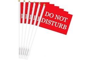 SmoothNovelty 6 Pack Double Sided Desk Sign Flag Office Privacy Signal with Clip Desk Sign for Office Cubicles, Workspaces(Do Not Disturb)