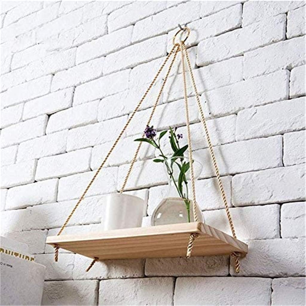 fasloyu Wall Hanging Shelf Floating Shelves with String Swing Shelf
