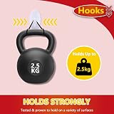 Ainiv 2-Pack Large Hooks with Adhesive Strips Damage-Free 2.5KG view 8