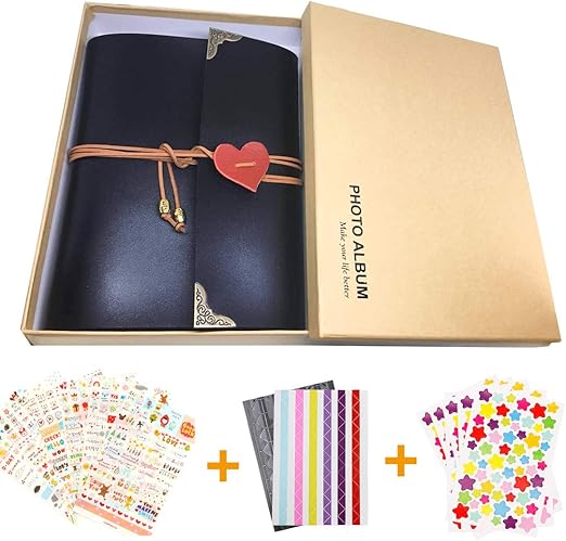 LIEBLIED Scrapbook DIY Vintage Style mit Zubehör Leder