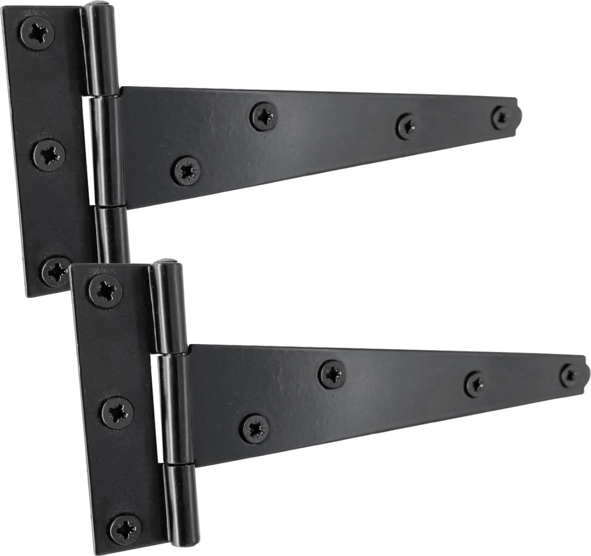 IRONTITE® Black T Hinge 150mm (6”), Weather-Resistant Gate Hinges for Wooden Gates or Garden Sheds