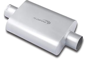 Floshine Universal Mufflers Dual Chamber 3" inlet (ID) 3" outlet (ID) overall 17" Performance Automotive Muffler Exhaust FH43040
