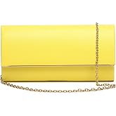 DETARA Women Evening Bag Vegan Leather Clutch Purse Shoulder Crossbody Envelope Bag for Party Wedding Prom Bridal