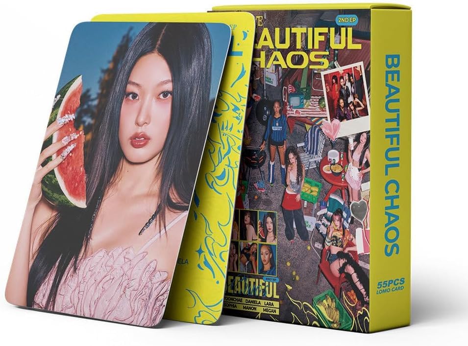KATSEYE BEAUTIFUL CHAOS Lomo Cards - 55PCS KPOP Photocards for KATSEYE Fans