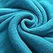 ALPHA HOME Throw Blanket for Couch 50x60 Warm Acrylic Knit Durable Lightweight Bed Blanket Decorative Blanket Tassels with Solid Color Soft for All Seasons Valentine's Day Machine Washable Teal