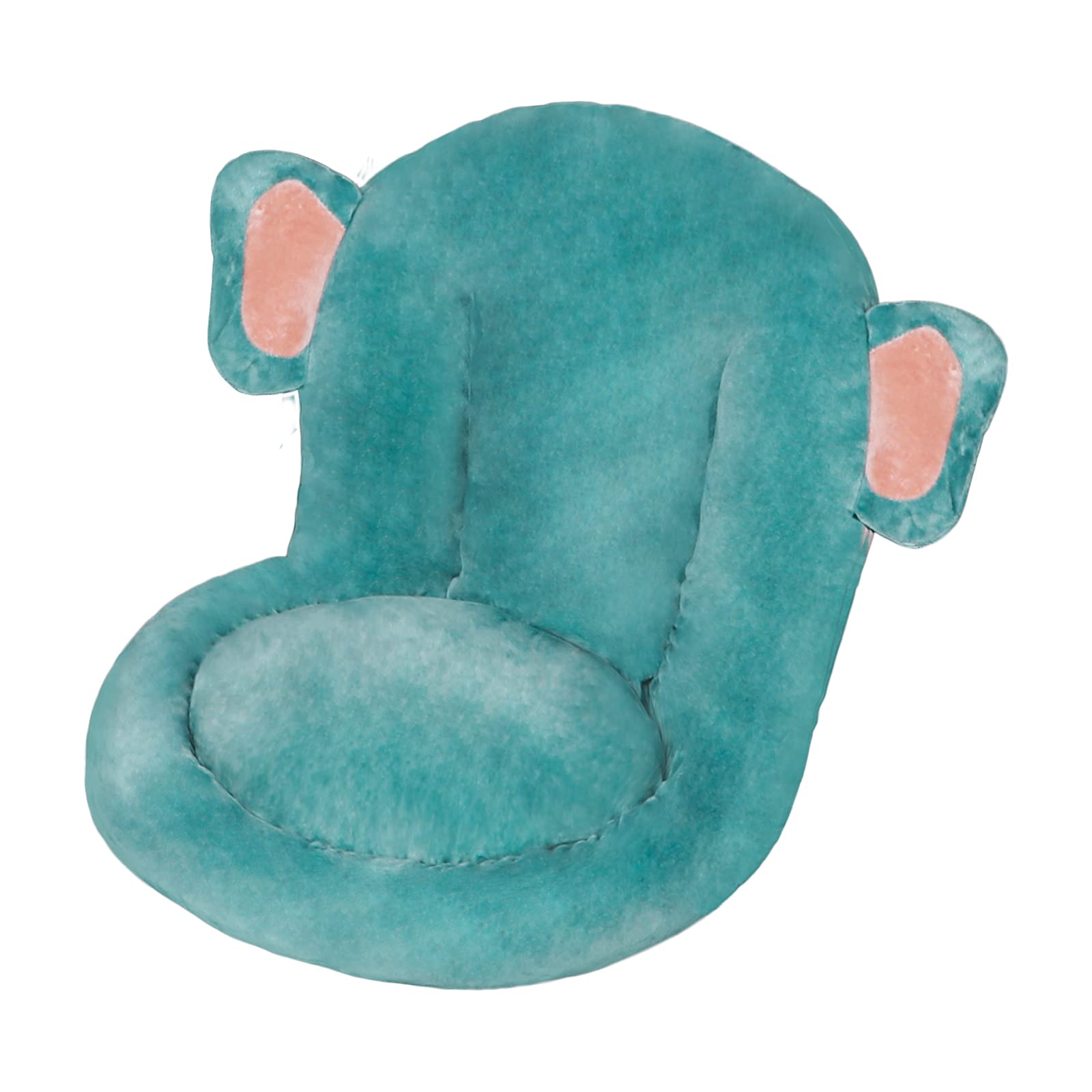 Cute Cartoon Animal Shape Seat Cushion with Lumbar Support Anti-slip Plush Chair Pad Sofa Cushion Back Support Armchair Pad Thicken Floor Reading Seat Pad Mat Backrest Pillow for Office Car Wheelchair