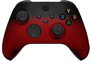 Custom Controllerzz Wireless Controller for Microsoft Xbox Series X/S & Xbox One - Custom Soft Touch Feel - Custom Xbox Series X/S Controller (X/S Red & Black Fade)