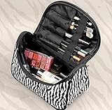 Fashion Zebra Pattern Lady Makeup Bag Women Portable Cosmetic Toiletry Bags Travel Storage Organizer