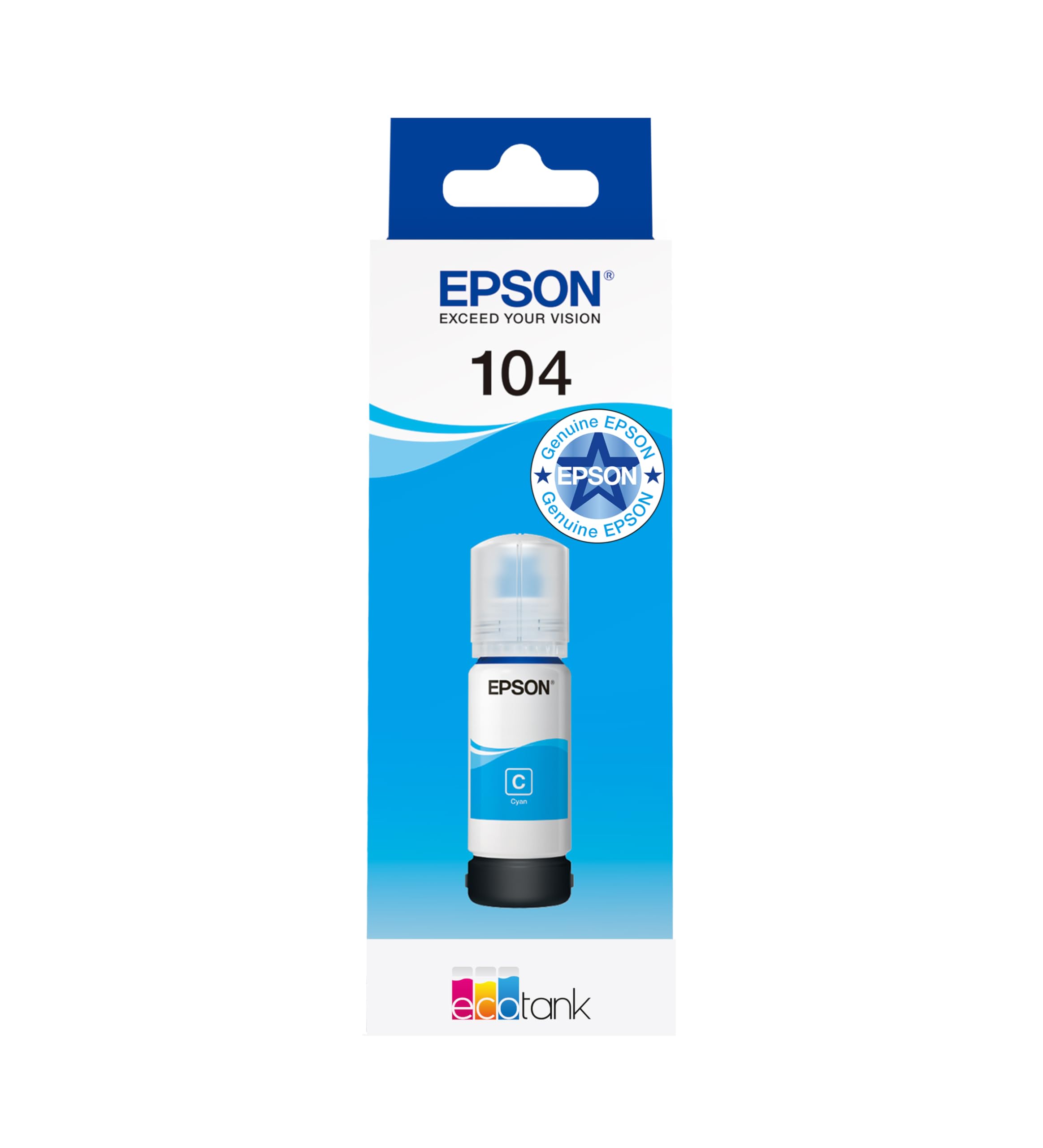 Epson EcoTank 104 Cyan Genuine Ink Bottle