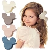 YUESE 4 Pcs Mouse Ear Hair Claw Clips, 2.5 Inch Matte Non-Slip Jaw Clips for Women and Girls, Cute Hair Accessories for Cospl