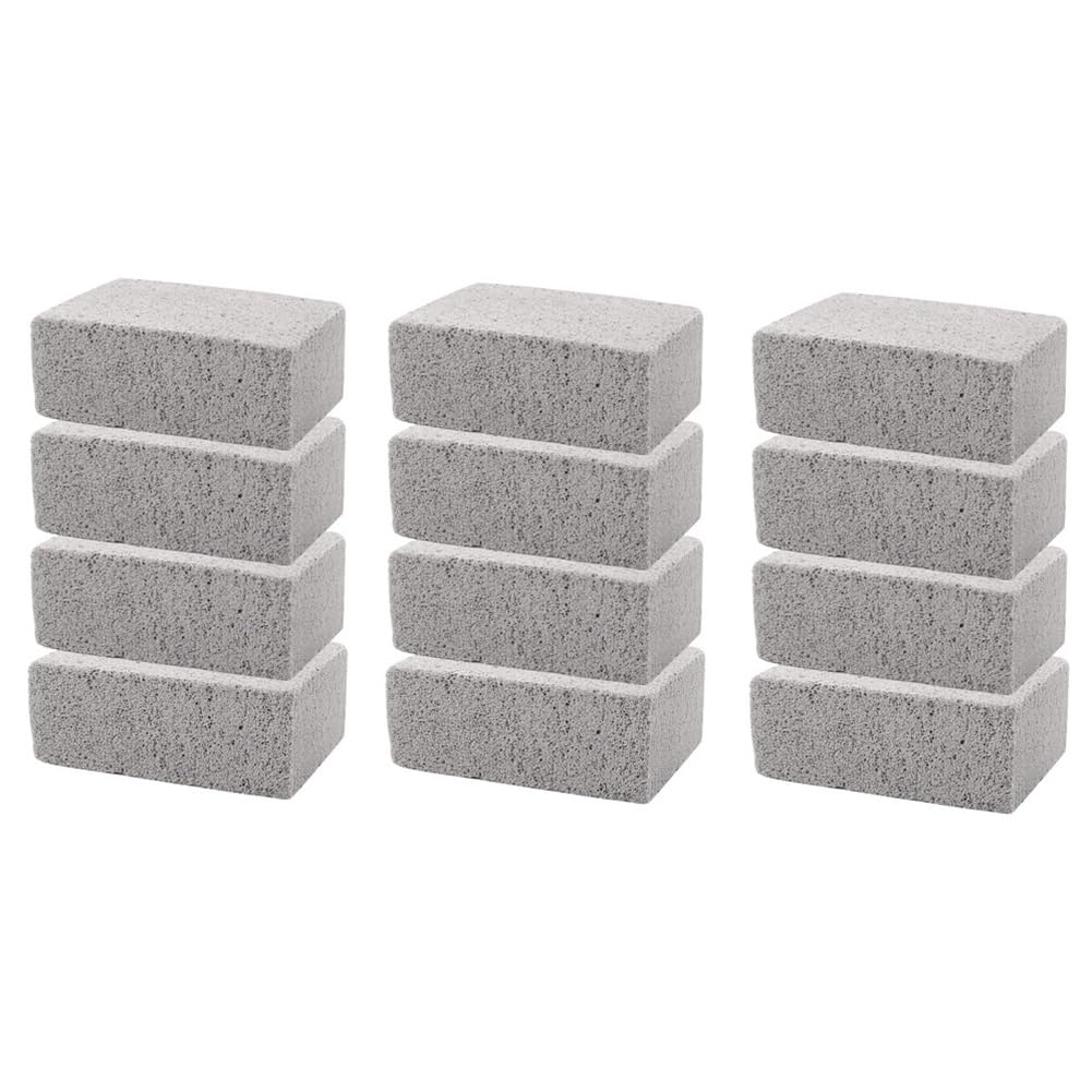 Anlayliay 12PCS BBQ Grill Cleaning Brush Brick Block Barbecue Cleaning Stone Pumice Brick for Barbecue Rack Cleaner BBQ Tools