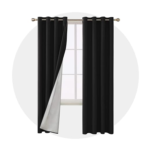 Deconovo Reflect Sunlight Window Curtains Thermal Insulated Blackout