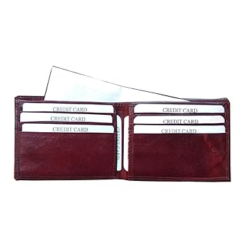 ABYS Genuine Leather Bombay Brown Men Money Clip||Card Holder||Pocket Wallet with 6 Card Slots