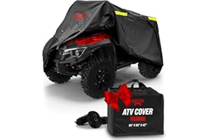 Badass Moto ATV Covers Waterproof Outdoor Heavy Duty, Rip-Resistant, Night-Reflective Quad Cover, 4 Wheeler Cover, ATV Accessories Fits Can am, Polaris Sportsman, Honda Rancher & More, Medium 85" Long