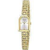 Diaofendi Petite Arch Gold Women’s Watch, Elegant Waterproof Ladies Watch with Japanese Quartz Movement, Adjustable Strap with Fit Tool