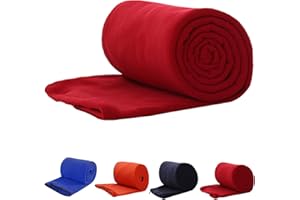E-Onfoot Fleece Sleeping Bag Liner, Camping Sleep Sack Travel Sheet with Zipper
