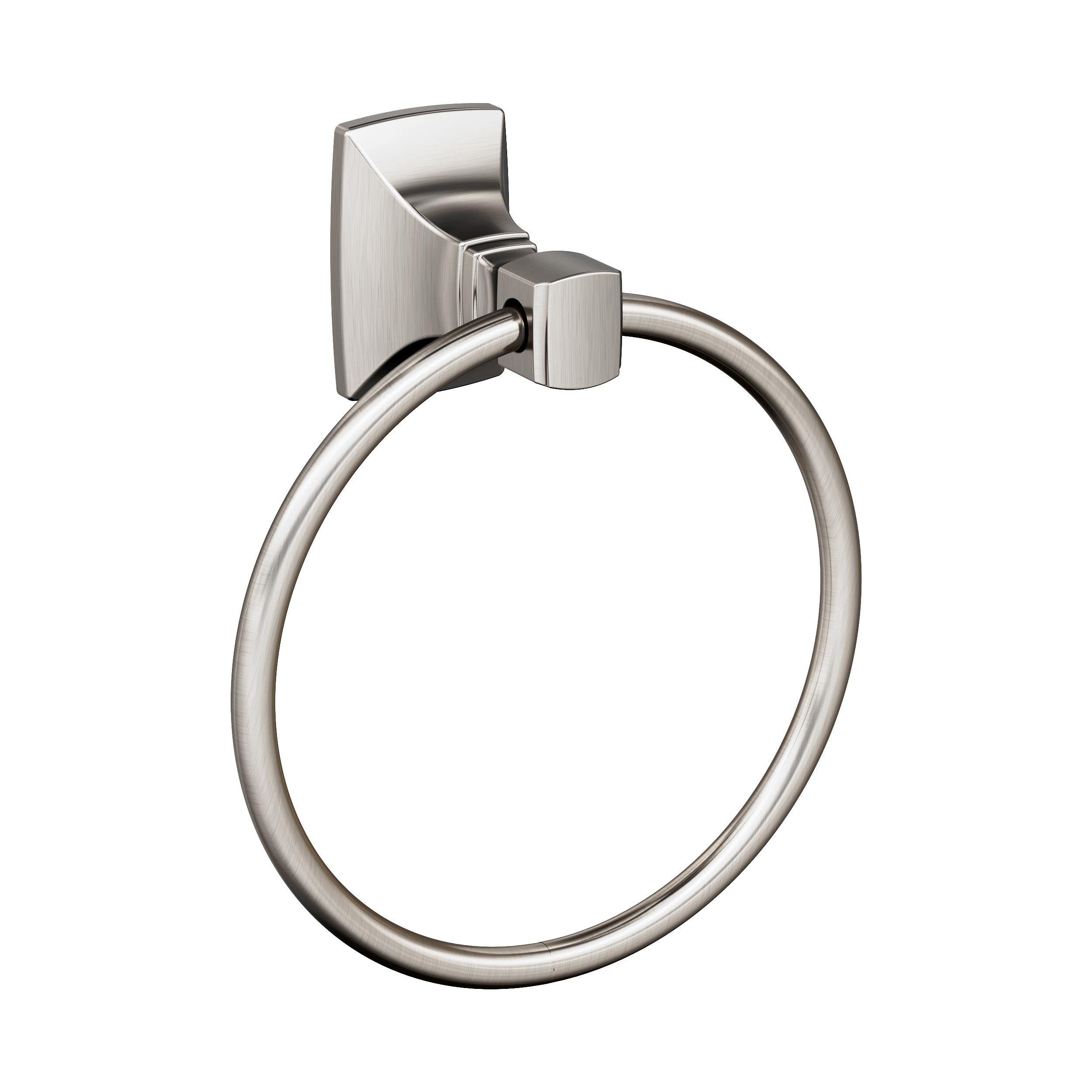 Highland Ridge Brushed Nickel Transitional 7-7/16 in (189 mm) Length Towel Ring
