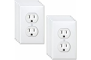 LARKMO Pretend Electrical Outlet Sticker, Hilariously Funny Joke Power Outlet Decals, Wall Outlet Decal Gag is Great for Office Prank, Includes 10 Plug in Socket Stickers