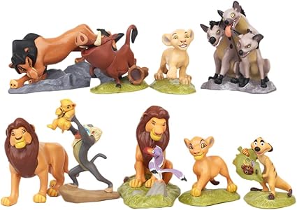 Amazon ディズニーキャラクター ライオンキング シンバ 子供のおもちゃ ケーキデコレーション 人形 デコレーション ミニ Pvc 9点セット ギフト ロボット ソフビ人形 おもちゃ