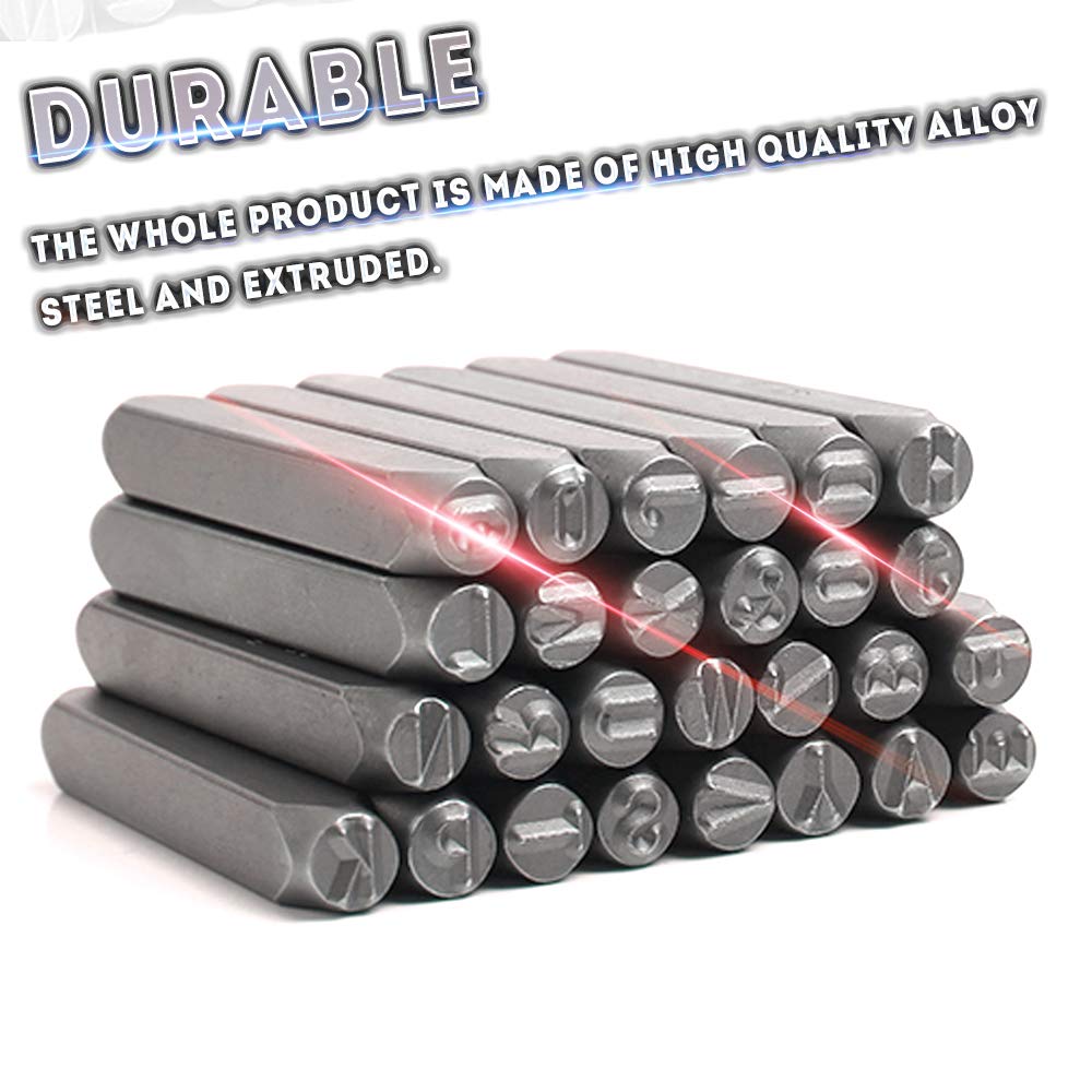 Oudtinx Number and Letter Stamp Set (36 Piece Punch Set/A-Z & 0-9) Industrial Grade Hardened Carbon Steel Metal - 1/16