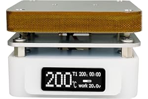 SEQURE Electric Soldering Hot Plate, 25V 95W OLED Mini Preheat Soldering Station, Timed Heating Rework Heater Lab 55MM x 55MM Plate (Only T55 Controller)