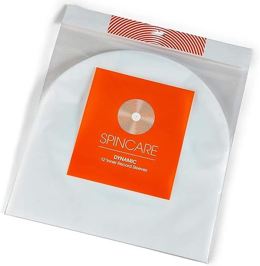 50x SPINCARE DYNAMIC 12 Inch Anti Static Inner Vinyl Record Sleeves