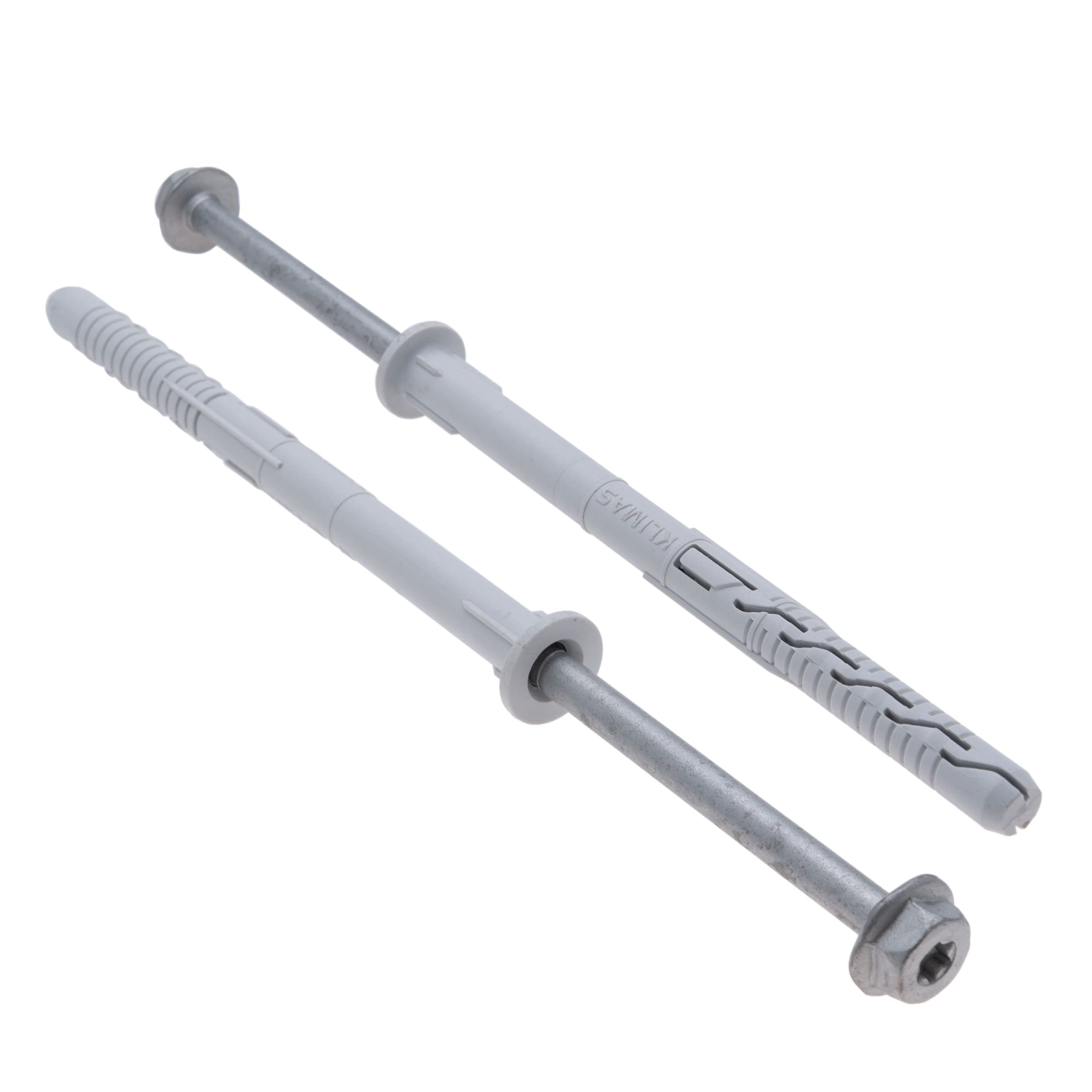 Keple 50 Pack Heavy Duty 10x120 Hex Torx Screws & Fast-K Plugs with Stainless Steel Concrete Screws & Wall Anchor Set