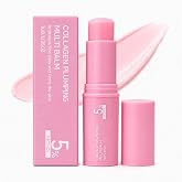 Aerifia PDRN Pink Collagen Volume Multi Balm Stick with Volufiline | Hydrating Collagen Balm Stick for Face, Under Eyes, Neck, Forehead, Smile Lines &amp; Lips, Moisturizing Plumping Stick