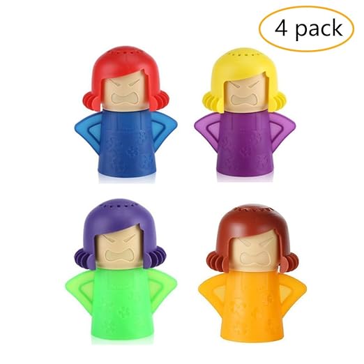 Angry Mama - Juego de 4 limpiadores de microondas con vinagrera y ...