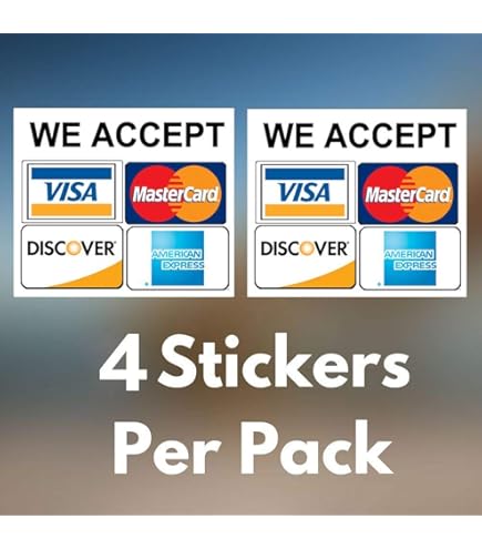 WE ACCEPT EFTPOS Sticker Mastercard Visa E Google Pay Paywave Apple Cash 110 Mm $9.99 - AU