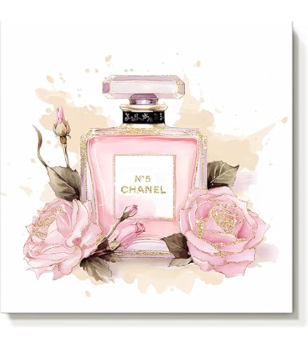 Amazon.com: Buyartforless Work Framed Chanel No 5 in Blue