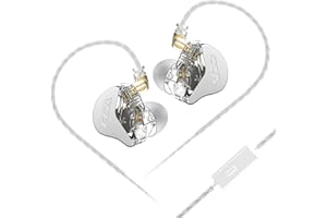 CCA CRA in Ear Monitor Wired Earbuds with Microphone Powerful Bass Dynamic Earphones, Ultra-Thin Diaphragm Dynamic Driver IEM