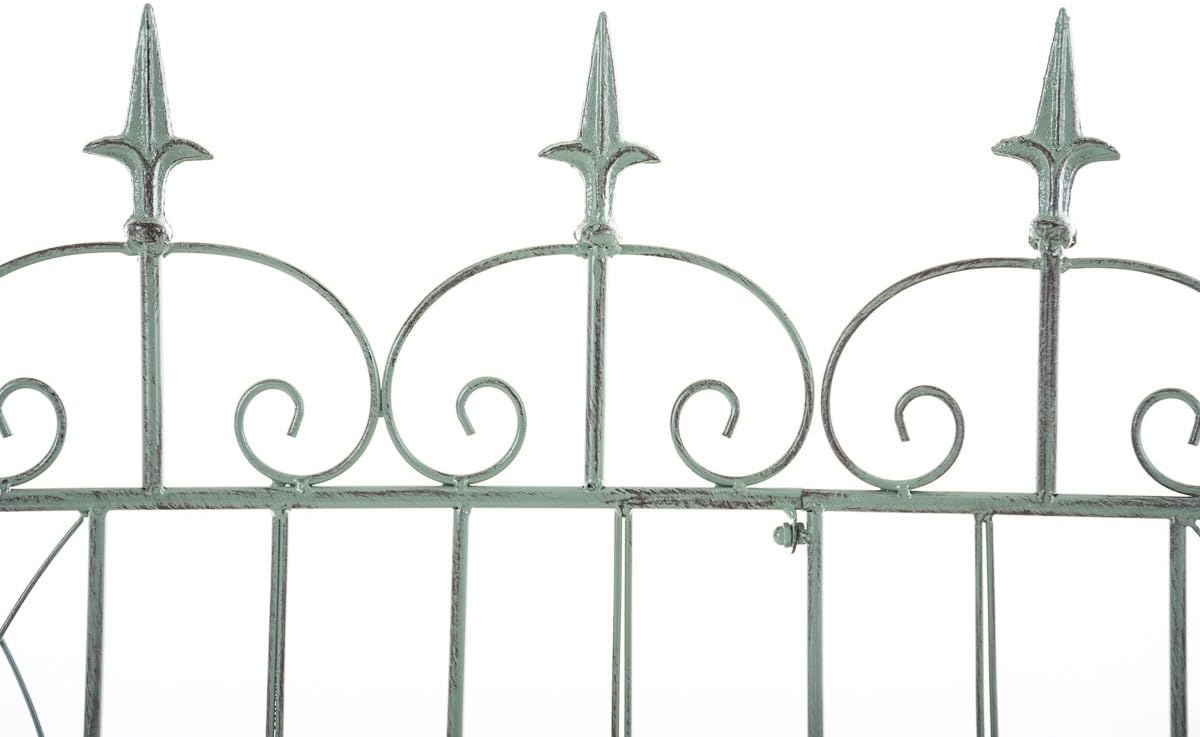 Traliccio In Metallo Alto 133 Cm Per Piante Rampicanti, Mandevilla, Rosa, Recinzione Da Giardino Stile Country, Bianco Antico - 4