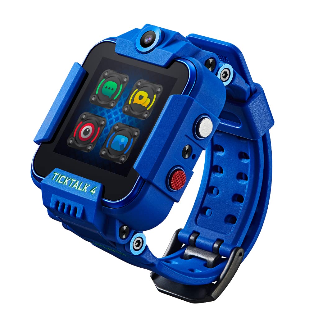 TickTalk 4 Unlocked 4G LTE Kids Smart Watch Phone with GPS Tracker, Combines Video, Voice and Wi-Fi Calling, Messaging, 2X Cameras & Free Streaming Music