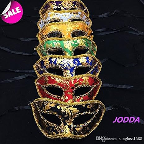 Amazon Pc ハーフフェイスマスク Halloween マスカレードマスク男性 ベニス イタリア 1 多く フラットヘッドレース明るい布 マスク 16 インテリア オンライン通販