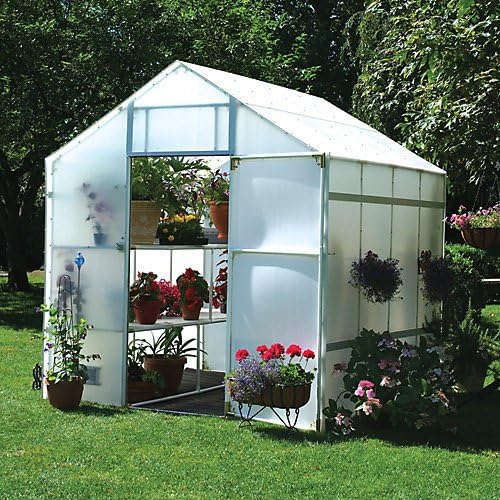 Garden Master Polyethylene Greenhouse Panel Thickness: 3.5 mm, Size: 8' 9" H x 8.0' W x 12.0' D