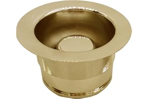 Westbrass D2105-01 3-1/2" EZ-Mount Sink Waste Disposal Drain Flange and Stopper, 1-Pack, Polished Brass