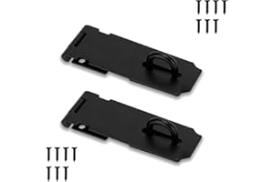 XIUYING FENG 4-Inch Hasp Latch, 2 Pack Stainless Steel Padlock Latch, Door Hasp Lock for Gates, Cabinet, Drawer, Outdoor Doors (14 Screws Included)