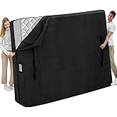 Mattress Bags for Moving and Storage, BETU Waterproof Mattress Protector Full XL Mattress Cover with 8 Heavy Duty Handles and Zipper Extra Thick Moving Supplies for Bed Reusable (82x57x13.5 Black)