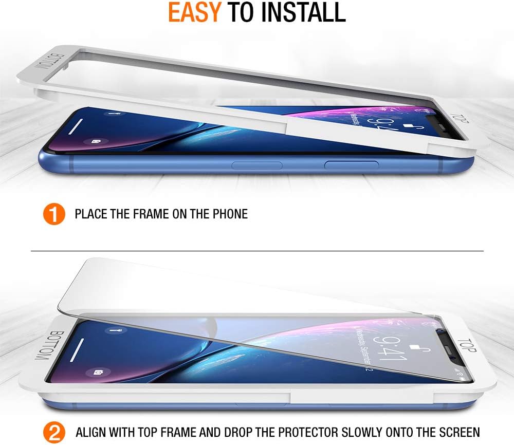 Trianium 3 Pack Glass Protector Compatible with iPhone 11 Screen Protector, iPhone XR Screen Protector Tempered Glass Film [6.1 Inch] HD Clarity 0.25mm with Installation Alignment Case Tray (3-Pack)