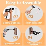 MOREYES Guitar Wall Mount 4 Pack Black Walnut Hangers with Adjustable Soft Yoke view 6