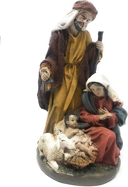 Nativita Immagini Natalizie.Vetrineinrete Nativita In Poliresina Per Natale 23 Cm Presepe Con Gesu Sacra Famiglia Con Pecora Statue Statuine Decorazioni Natalizie 2799 Amazon It Casa E Cucina